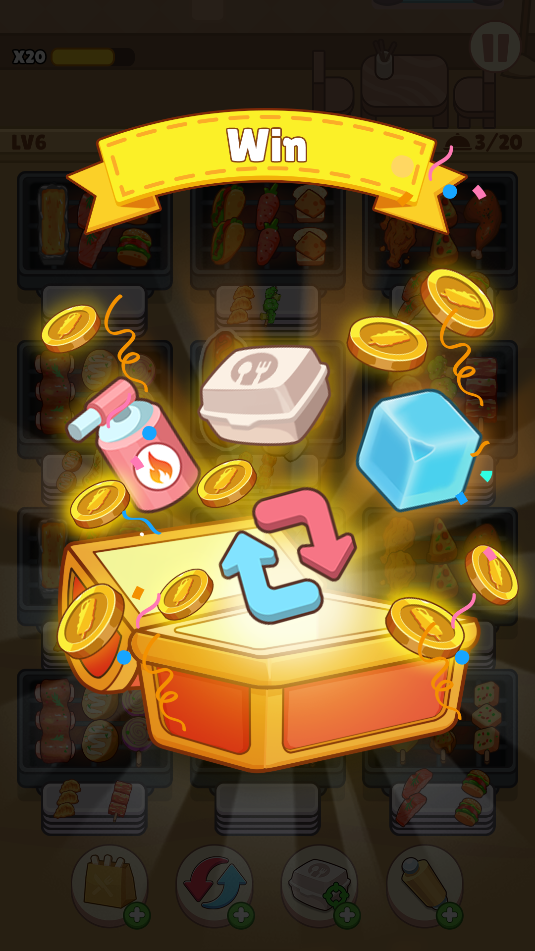 Foodie Sizzle win screen